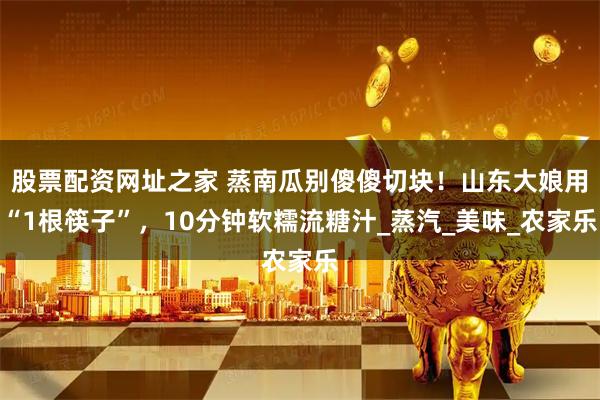 股票配资网址之家 蒸南瓜别傻傻切块！山东大娘用“1根筷子”，10分钟软糯流糖汁_蒸汽_美味_农家乐